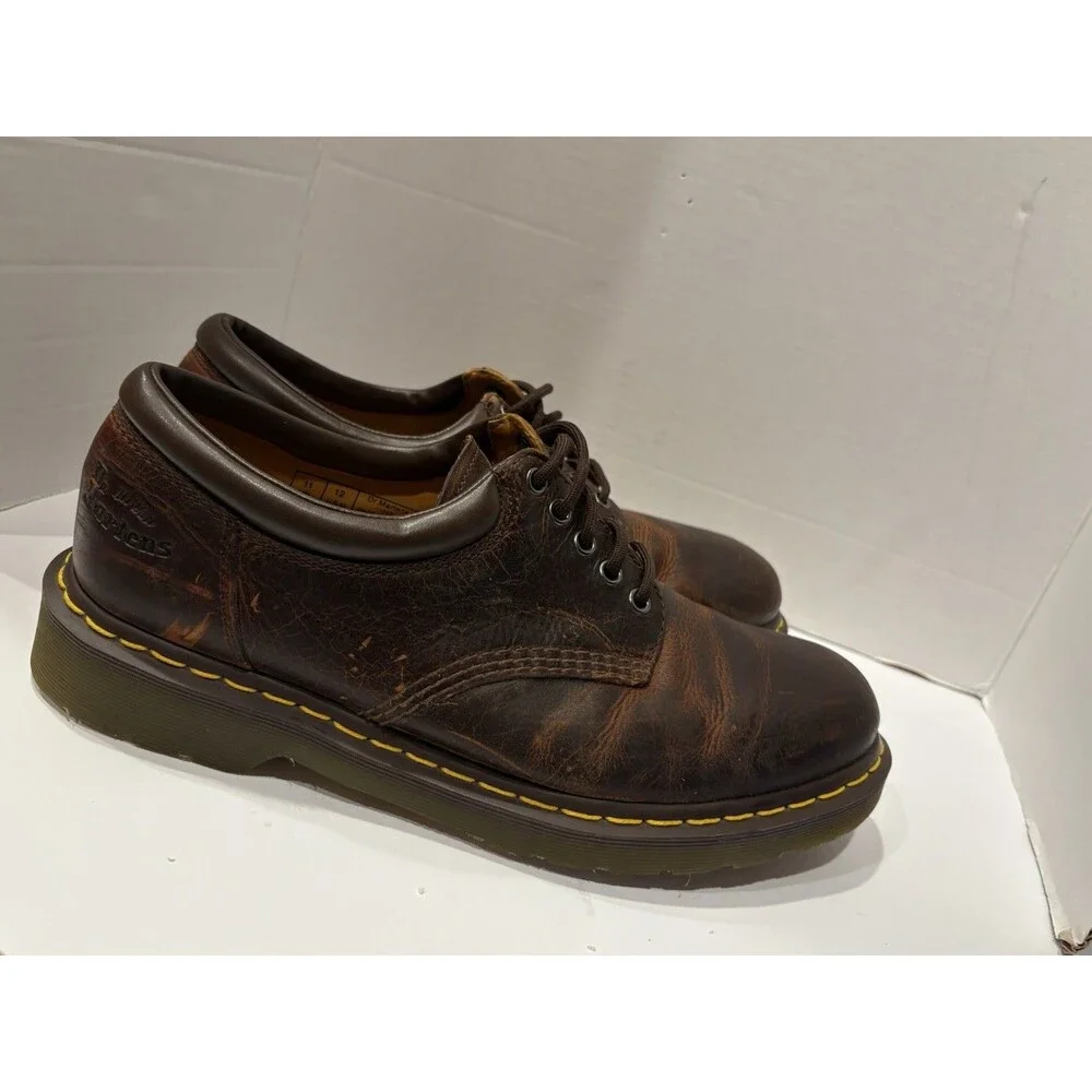 Dr. Martens 1461 3 Eye Crazy Horse Brown Leather Oxford Shoes Men’s US 12